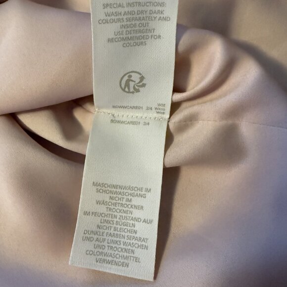 Boden Sylvie Womens Blouse Sz 6 Orange Light Blue Brushstroke Lined Blouse Top - Picture 9 of 9